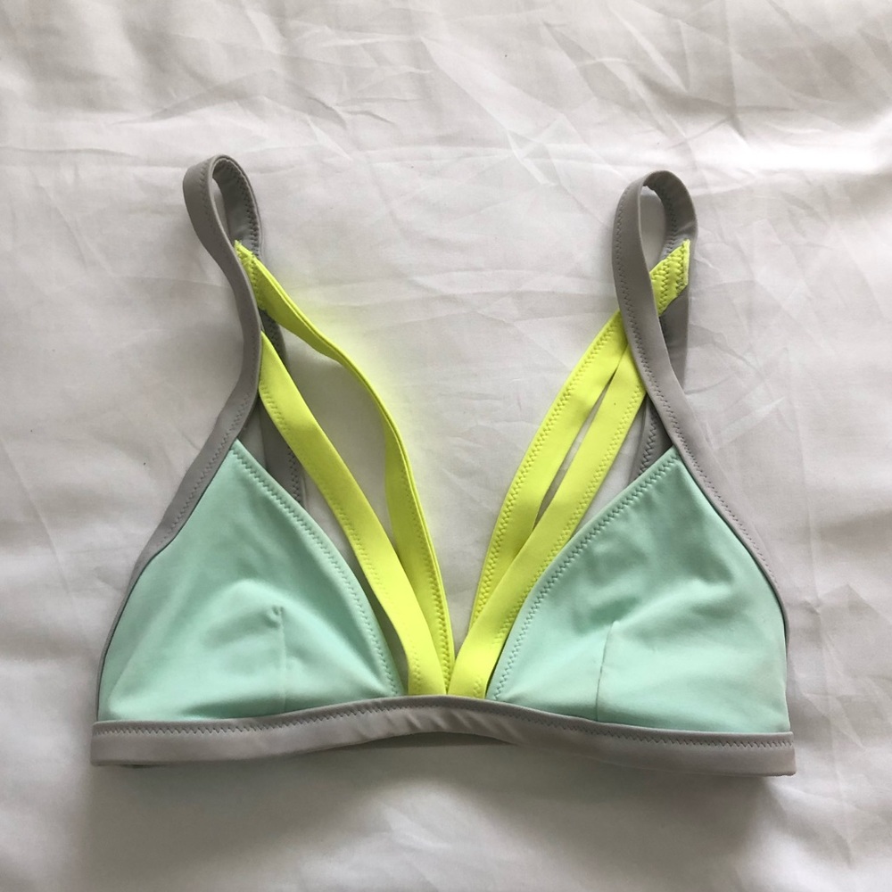 Neon strappy bikini top VS